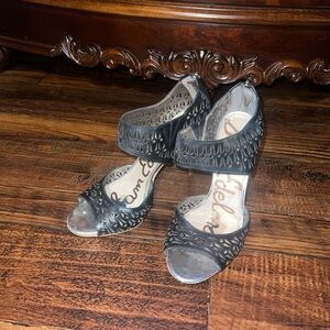Sam Edelman Black and Silver Heels